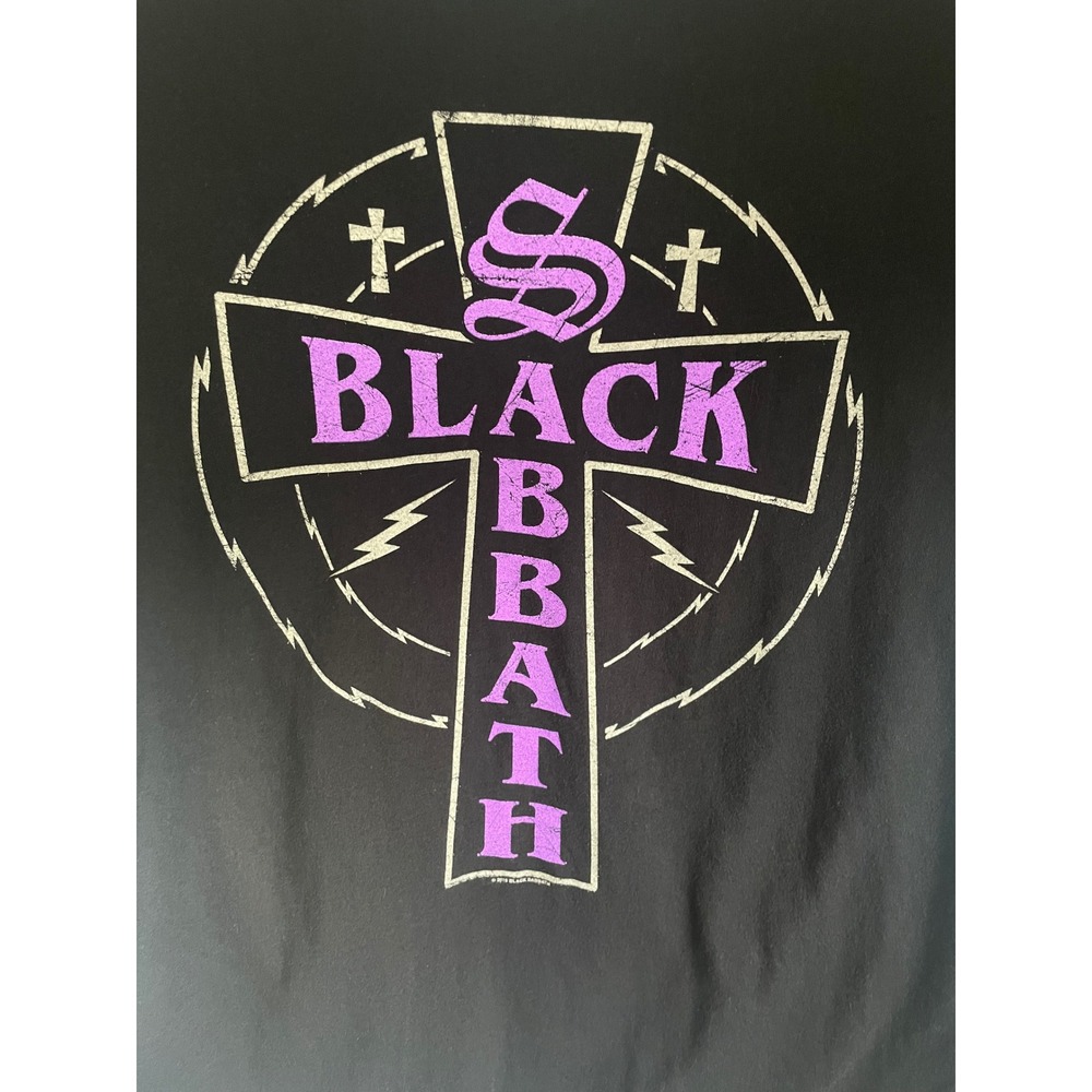 Black Sabbath Purple Cross Graphic Tee Shirt Womens XXL (Fits Small) Goth Rock - Picture 5 of 7